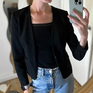 Black cropped blazer